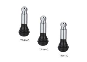 China EPDM Rubber Valve Stem TR414C , Snap In Snap In Tire Valve With Cap factory