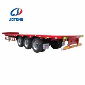 China Other Trailers 2020 30ft 3 Axles Flatbed Semi Trailer with Q235 or Q345 Main Beam factory
