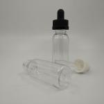 Custom Transparent Glass Dropper Bottles Black Screw Cap For Various Liquid