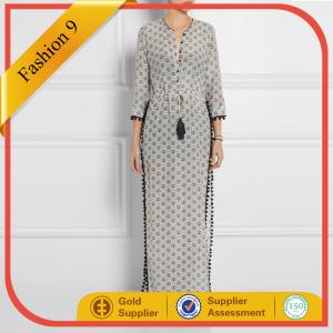 China ladies summer rayon voile maxi dress factory