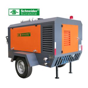 China 7.5 m³/min Portable Screw Air Compressor 2400 r/min For Road Construction factory