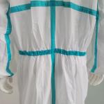 Anti-Static SMS Nonwoven White Coveralls Hooded Style 50000PCS/Day Production