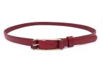 Women Skinny Jean Vintage Leather Dress Waist Belt With Alloy Pin Buckles
