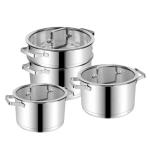 Multifunction Kitchen No 304 Stainless Steel Cooking Pot Set Soup Pot Steamer