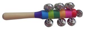 China New colorful sleigh bell / Wooden jingle bell stick / Educational Toy / Carl Orff instruments factory