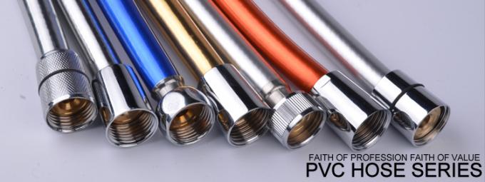 F1/2"XF1/2" Chrome Plated 1.5M Epdm Nylon Knitted  Flexible Thickened Explosion Proof Water Inlet Bathroom Shower Hose