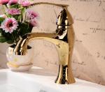 Modern single lever polished brass bathroom faucet bath taps