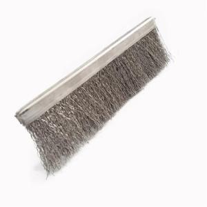 China Hard Wearing Stainless Steel Strip Brush Roof Cleaning Wire Brushes factory
