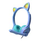 15m Transmission Cat LED Ear Headset Wireless Bluetooth With Mic Glowing