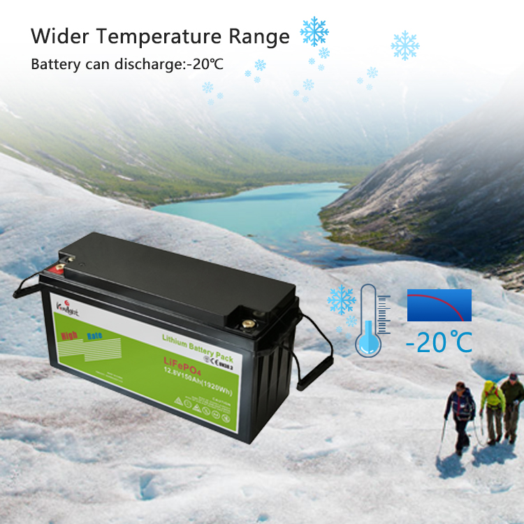 Solar 12.8V 150Ah Rv Backup Battery LiFePO4 Lead Acid Replacement Battery