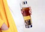 12 Oz Leak Proof Glass Water Bottle / Glass Sports Water Bottle