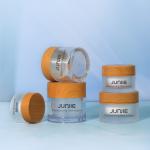 15g 30g Luxury Frosted Cosmetics Packaging Plastic Round Bamboo Body Butters