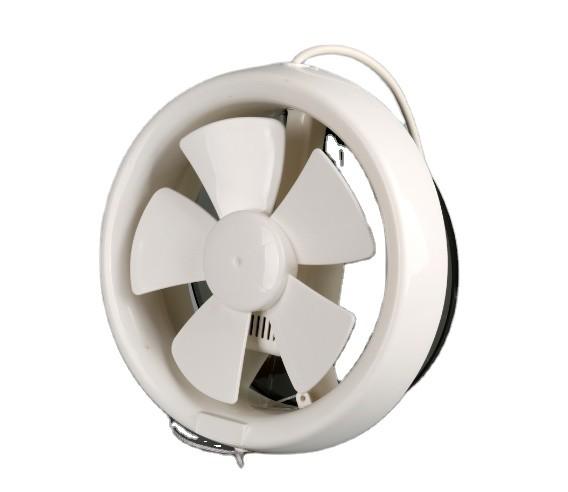 White Plastic Bathroom Wall Mounted Centrifugal Fan in Round Shape for