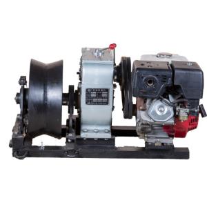 Stringing Equipment Cable Winch Puller Petrol Engine For Electric Circuits