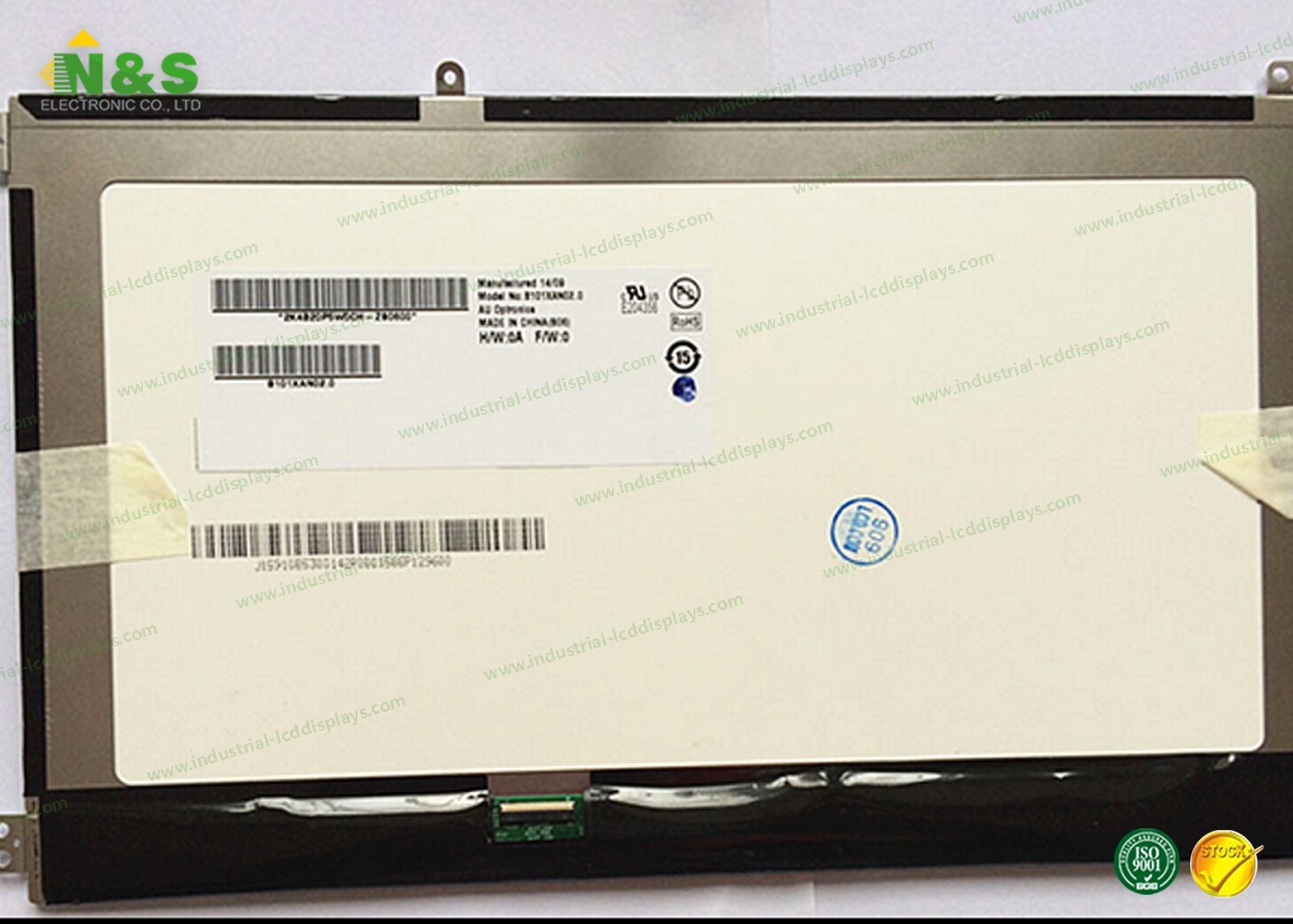 800 / 1 Contrast Ratio B101XAN02.0 AUO LCD Panel 60Hz Frequency