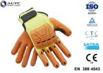 Two Layer Half Leather PPE Safety Gloves fire resistance