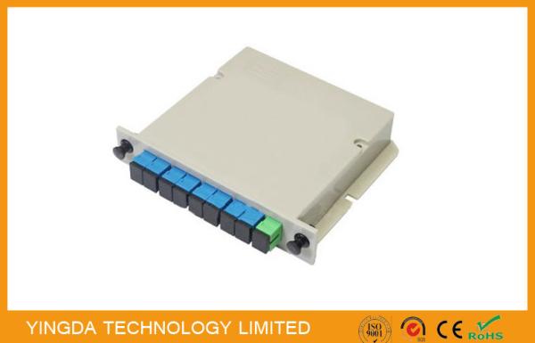 ISO Fiber Optic PLC Splitter Cassette Loaded With SC Connector , 1 Slot LGX
