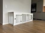 CE Wood Pet Furniture Double Door Wood Dog Crate Handmade W140*D50*H50cm