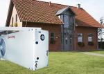 220v, 7kw, 160L/h high temperature heat pump bathroom ductless miniature side