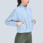 Equestrian Long Sleeve Horse Riding Tops High Neck Lock Zipper 4 Colors