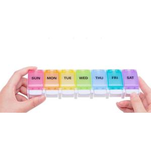 Amazon hot sell Weekly Pill Organizer Travel Portable Pill Cases Daily Pill Box