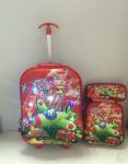 2016 Hot sale LED 3D EVA Kids' Trolley 3 pcs