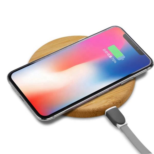 Customized Eco-friendly Baboo/wood made 10W Qi Fast Charging Wireless Phone