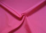 Pink And Red Polyester Woven Fabric / Poly Pongee Fabric For Clothing
