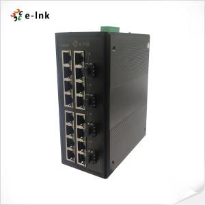 China 16 Port Managed PoE Industrial Switch Sfp Gigabit Din Rail Mount factory
