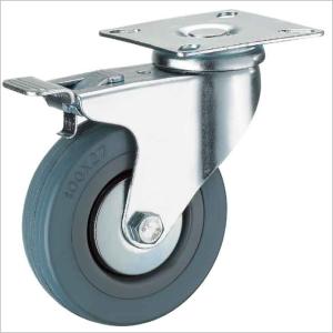 China locking wheels small caster rubber casters furnture castors 5 in factory