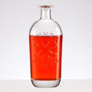 China 700ml 750ml 1000ml Frosted Printing Glass Bottle Extra Super Flint for Gin Vodka Tequila Whisky Brandy factory