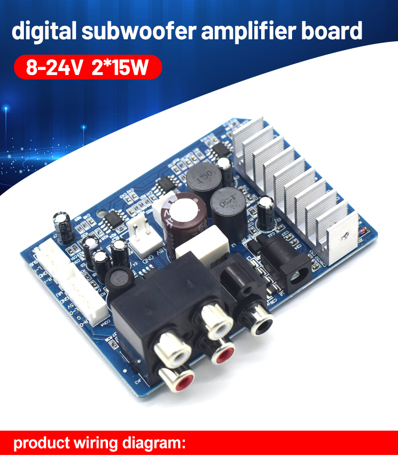TPA3110 Digital Subwoofer Amplifier Board 8-24V 2*15W for 2.0 Channels Private Mold NO