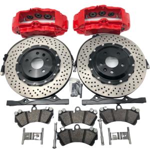 China Volkswagen Scirocco 6 Pot Brake Kit R Front Red Porsche 18z Caliper 350x32 Rotor factory