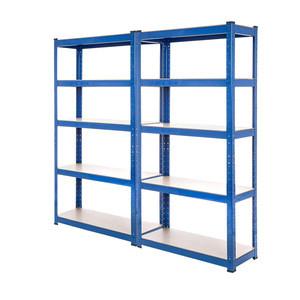 China Wide Span Warehouse Storage Racks Q235 Material 5 Steel Panels Blue Color factory