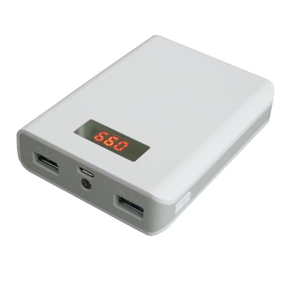 8800mAh Capacity power banks, Plastic, with LCD inderactor, Bright Lamp, Charger