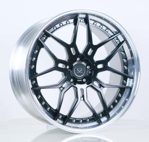 China Gloss Black Center Polished Barrel 21x9.5 21x11 Forged Car Wheels Staggered For Mercedes Benz C Class factory