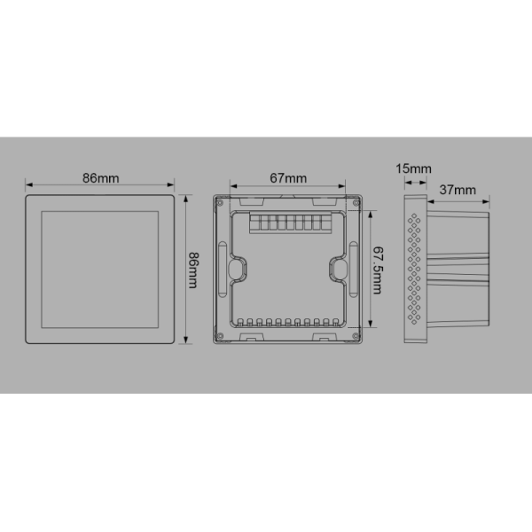 HVAC Smart Controller with Real-time Air Quality Display and Multi-Level Fan Speed Adjustment for Intelligent Ventilation
