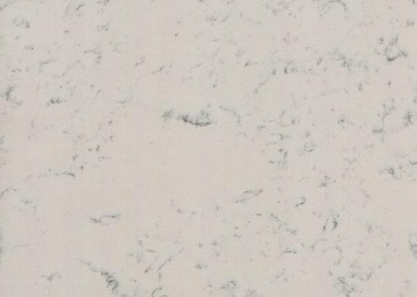 Polished White Quartz Floor Tiles , Quartz Wall Panels Vanity Tops Mold