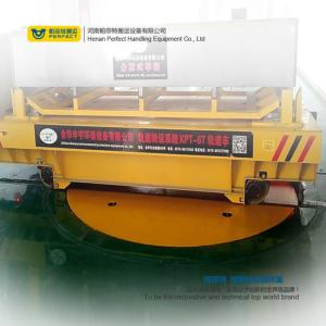 China transfer cart with turnplate on rail achieves 360 degree rotation Material Handling Turntable factory