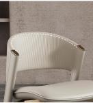 Luxury Hotel Restaurant Furniture Genuine Leather Dining Chair