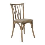 Vintage X Cross Back Wood Chair for Hotel Wedding Event Restaurant Banquet
