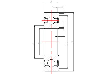 China Precision Deep Groove Ball Bearings(EMQ Bearings) 6018 2RS factory