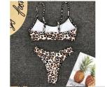 Womail Alluring Biquini Leopard Printed Bikini Push-Up Padded Swimwear Women's