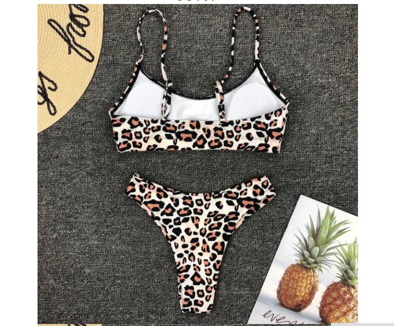 Womail Alluring Biquini Leopard Printed Bikini Push-Up Padded Swimwear Women's