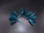 Dyed Pattern Goose Feather Flower Mount with Wire Accessory Durable Construction