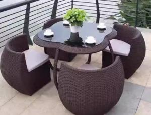 China Pe Wicker Patio Furniture Flower Pumpkin Garden Wicker Patio Rattan Cushions factory