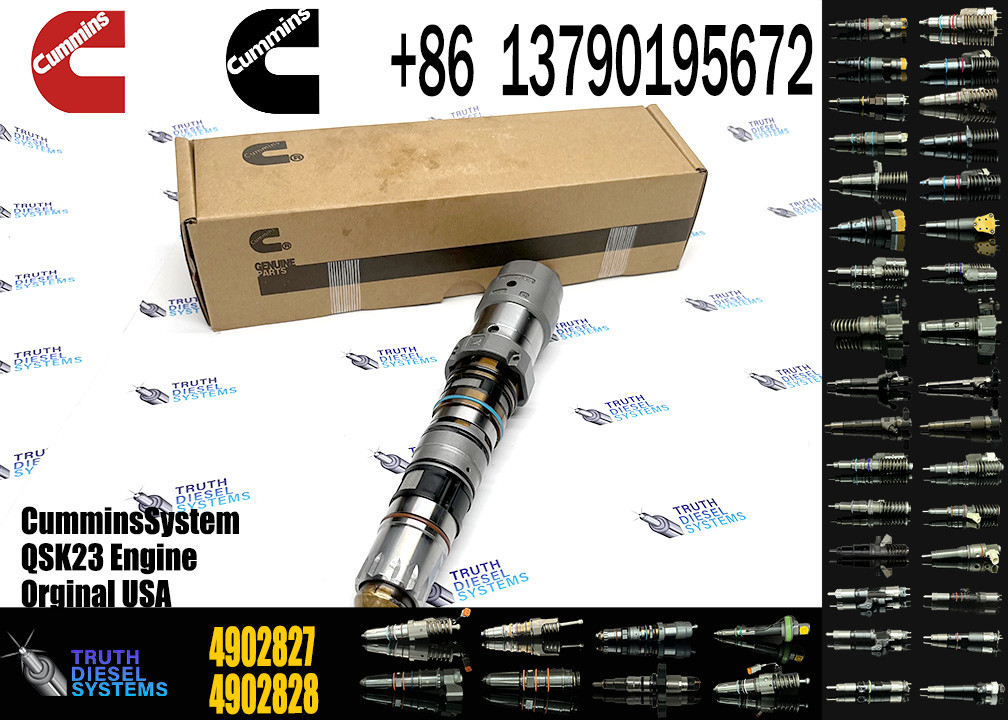 Hangood Excavator Parts Engine Parts 4902827 Original Diesel Fuel Injector QSK23 4902827 4077076 4062090 for Cummins Engine New