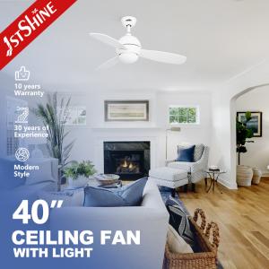 China Remote Control Modern Led Ceiling Fans 40 Inches Dc Motor 3 Plywood Blades factory