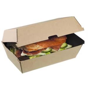 China Custom Printed Paper Cardboard Burger Box for Takeaway Hamburger Hot Dog Packaging factory