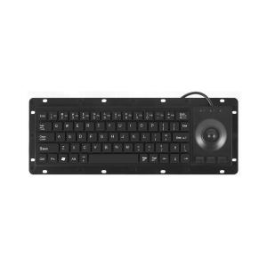 China Low-cost Rugged Panelmount Plastic Keyboard With Tiny Trackball and 68 Keys factory